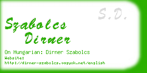 szabolcs dirner business card